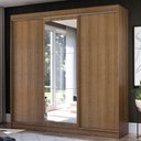 Ver imagem 1 de Guarda-Roupa Casal Madesa Istambul 3 Portas de Correr com Espelho 3 Gavetas Rustic Cor:Rustic