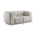 Ver imagem 4 de Sofá Modular 2 Lugares Bouclé Cinza