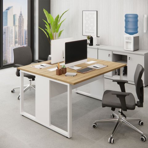 Mesa de Trabalho para Escritório 2 Lugares Mac Bra 1,35m F5