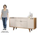Ver imagem 7 de Balcão Aparador Buffet Sinfonia H01 Off White/Cinamomo - Mpozenato