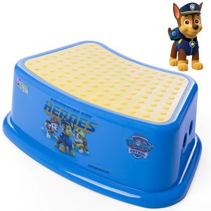 Banquinho Degrau Infantil Patrulha Canina Chase Azul Crescidinhos Baby Style Antiderrapante Seguro e