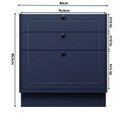 Ver mais imagens de Cozinha Compacta Modulada 5 Peças 6 Portas 6 Gavetas Sevilha Azul/Cinza