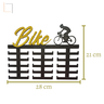 Porta Medalhas Bike - Suporte para Medalhas - Expositor para 30 Medalhas - Decoração de Parede - 4
