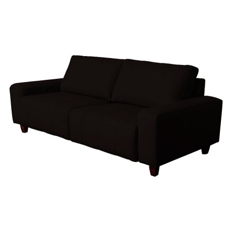 Sofá Decorativo Sala de Estar Asgand 4 Lugares 240cm Bipartido Couro Marrom - Mozzelar