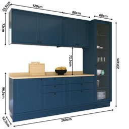 Cozinha Compacta 5 Peças 6 Portas 6 Gavetas Sevilha - 3
