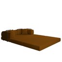 Ver imagem 4 de Sofá Cama Colchão 3 em 1 Puff Dobrável Confortável - Balaqui Cor:terracota