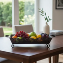 Ver imagem 1 de Fruteira Decorativa Grande em Ferro Folhada para Mesa e Cozinha