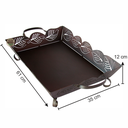 Ver imagem 7 de Fruteira Decorativa Grande em Ferro Folhada para Mesa e Cozinha
