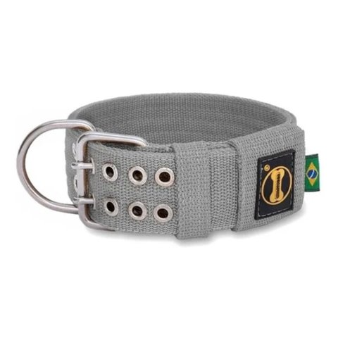 Coleira Cachorro Grande Forte Coleira Amorosso Cor Cinza:xg