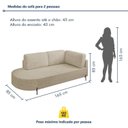 Ver imagem 3 de Sofá Living Orgânico 2 Lugares 165cm Base de Ferro Braço Direito Norten