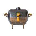 Ver imagem 1 de Churrasqueira Alumínio Fundido Craqueada Preta Bafo 29x23cm