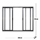 Ver imagem 3 de Janela Vitrô de Alumínio 4 Folhas 120 X 200cm Modular