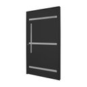 Ver imagem 4 de Porta de Aluminio Pivotante 220x120cm Lambril Project Abertura Direita Preto MGM