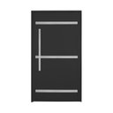 Ver imagem 1 de Porta de Aluminio Pivotante 220x110cm Lambril Project Abertura Esquerda Preto MGM