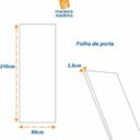 Ver imagem 5 de Porta de Aluminio Postigo 210x80cm Sólida Abertura Esquerda Preto MGM