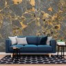 Papel de Parede Painel 3D Mármore Agata com Dourado 2,5M Auto Colante Revestimento Brilhoso - 2