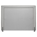 Ver imagem 2 de Cabeceira Estofada para Quarto de Casal Queen 158cm Dama Linho Boucle Cinza Sofa Store