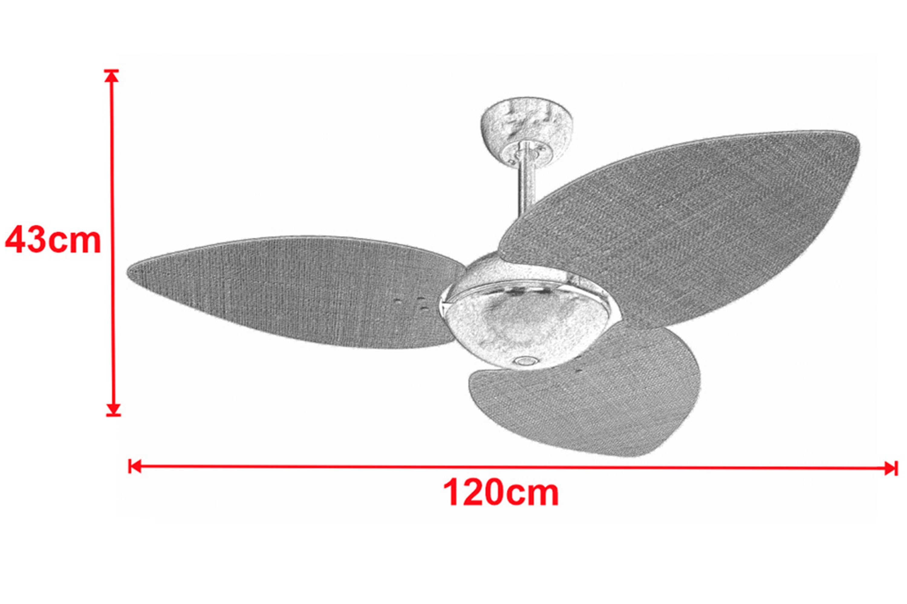 Ventilador de Teto Volare Preto Office Dunamis Imbuia 110V | MadeiraMadeira