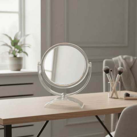 Espelho de Aumento Dupla-face para Maquiagem Miroir - Cristal