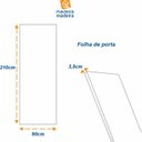 Ver imagem 5 de Porta de Aluminio Laminada 210x90cm Sólida Abertura Esquerda
