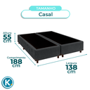 Ver imagem 3 de Cama Box Casal Blindado Nature Cinza 138x188