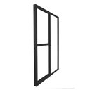 Ver imagem 3 de Porta de Aluminio de Correr 210x160cm 2 Folhas 1 Fixa Sólida Preto MGM