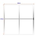 Ver imagem 4 de Porta de Aluminio de Correr 210x160cm 2 Folhas 1 Fixa Sólida Preto MGM