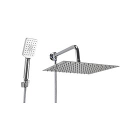 Ducha Inox 30x30 Cm C/ Desviador e Ducha Manual Abs C/ Trava - 1