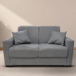 Sofá 2 Lugares Sala de Estar Recepção Suede Vitoria Cinza - 2