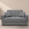 Sofá 2 Lugares Sala de Estar Recepção Suede Vitoria Cinza - 2