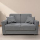 Ver imagem 2 de Sofá 2 Lugares Sala de Estar Recepção Suede Vitoria Cinza