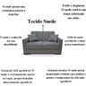 Sofá 2 Lugares Sala de Estar Recepção Suede Vitoria Cinza - 7
