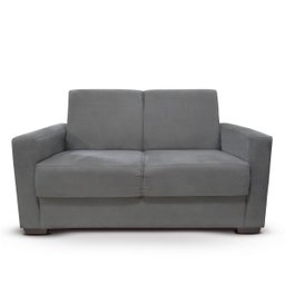 Sofá 2 Lugares Sala de Estar Recepção Suede Vitoria Cinza - 1