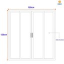 Ver imagem 4 de Janela de Aluminio de Correr 120x150cm 4 Folhas Soft Preto MGM