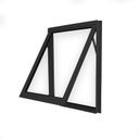 Ver imagem 3 de Janela de Aluminio Basculante 60x60cm Soft Preto MGM