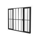 Ver imagem 2 de Janela de Aluminio Correr 100x150cm 4 Folhas com Grade Sólida Preto MGM