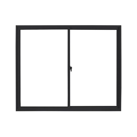 Janela de Aluminio de Correr 100x120cm 2 Folhas Soft Preto MGM