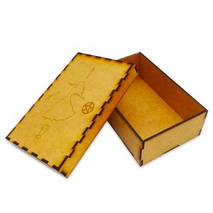 Porta Tarô Wicca Caixa Madeira Classica Silhueta 16cm