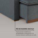 Ver mais imagens de Sofá Cama Retrátil em Madeira Eucalipto e Veludo 200cm Flórida Cinza