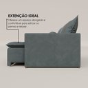 Ver imagem 4 de Sofá Cama Retrátil em Madeira Eucalipto e Veludo 200cm Flórida Cinza