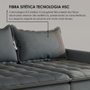 Ver imagem 6 de Sofá Cama Retrátil em Madeira Eucalipto e Veludo 200cm Flórida Cinza