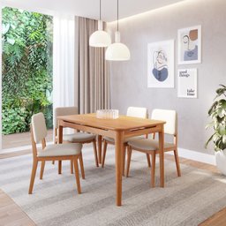 Mesa de Jantar 4 Lugares 130cm Miriti Cabecasa Madeiramadeira - 2