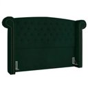 Ver imagem 1 de Cabeceira Estofada Box Queen Valência 1,60 Cm - 947- Veludo Verde