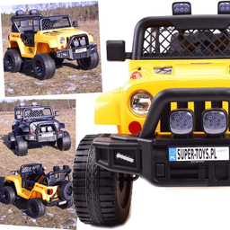 Carro Eletrico Jipe Off Road Amarelo Shiny Toys 12v Controle - 4