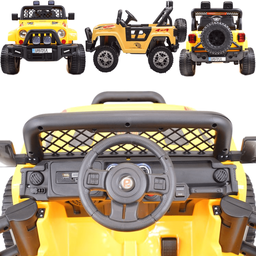 Carro Eletrico Jipe Off Road Amarelo Shiny Toys 12v Controle - 3