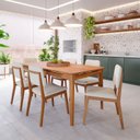 Ver imagem 3 de Mesa de Jantar 6 Lugares 180cm Miriti CabeCasa MadeiraOriginals Marrom/Caramelo