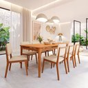 Ver imagem 3 de Mesa de Jantar 8 Lugares 210cm Miriti CabeCasa MadeiraOriginals Marrom/Caramelo