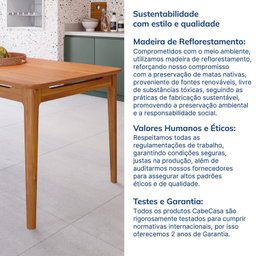 Mesa de Jantar 8 Lugares 210cm Miriti CabeCasa MadeiraOriginals - 10 Mesa de Jantar 8 Lugares 210cm Miriti CabeCasa MadeiraOriginals - 10