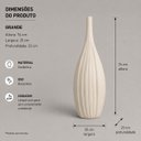 Ver imagem 3 de Garrafa de Chão Sevilha Grande Vaso Decorativo de Cerâmica para Sala e Hall Off White