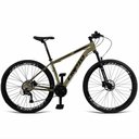 Ver imagem 1 de Bicicleta Unisex 21" Aro Aero 29 24v Freios a Disco Suspensão 80mm Guidão Curvo Verde Oliva/ Preto